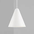 Pendant lamp in Danish design, geometric shape, white metal with plastic details, E27 fitting max 40W
