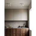 Tweelichts plafondspot in wit metaal, GU10 fitting max. 25W, IP20, lichtbron niet inbegrepen, 17,1 x 20 cm