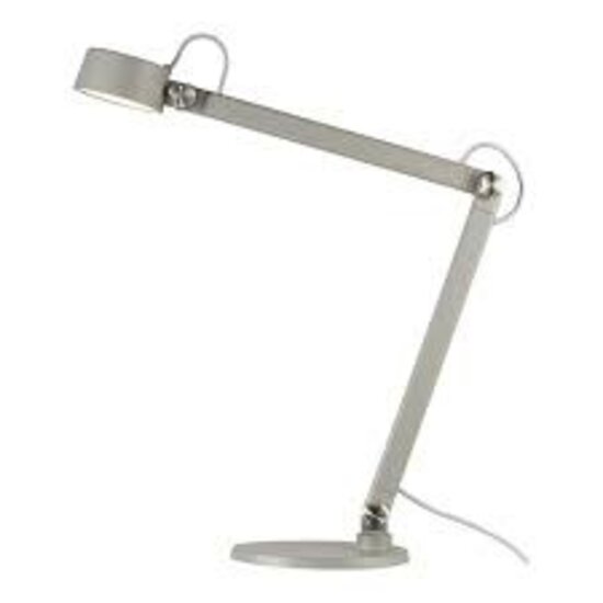 Table/wall lamp with Danish design in grey metal, integrated 9W LED, dimmable, height 46.5 cm, IP20