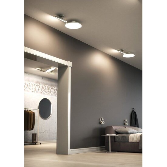Plafón LED panel 12W regulable gris, Ø30 cm, 12,9 cm de proyección, 610 lúmenes, IP20, 230V