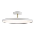 Panel LED de techo 24W regulable, aluminio, cristal opal blanco, Ø38,5 cm, 1600 lúmenes, 230V, IP20