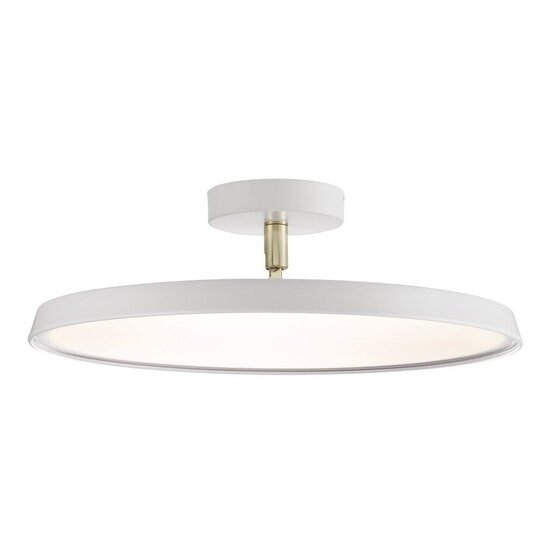 Panel LED de techo 24W regulable, aluminio, cristal opal blanco, Ø38,5 cm, 1600 lúmenes, 230V, IP20