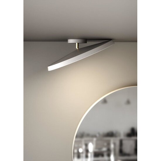 Panel LED de techo 24W regulable, aluminio, cristal opal blanco, Ø38,5 cm, 1600 lúmenes, 230V, IP20