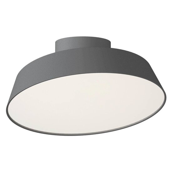 Plafón LED panel 12W regulable gris, Ø30 cm, 12,9 cm de proyección, 610 lúmenes, IP20, 230V