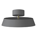 LED panel ceiling light 12W dimmable grey, Ø30 cm, 12.9 cm high, 610 lumen, IP20, 230V