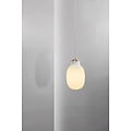 Oval pendant light with opal white glass, metal details, E27 socket, dimmable, Ø22.5 cm, 300 cm cable