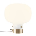 Table lamp with opal white glass shade, metal base and E27 fitting, height 21.2 cm, shade diameter 20 cm, bulb not included