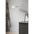 Lámpara colgante Ø40 cm, blanca, metal y plástico, módulo LED 20W 230V, regulable, cable textil blanco 300 cm, IP20