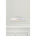 Pendant lamp Ø40 cm, white, metal and plastic, incl. 20W LED module 230V, dimmable, white textile cable 300 cm, IP20