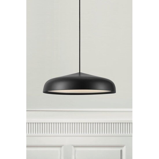 Nordlux lámpara colgante minimalista y moderna negra, Ø40cm, módulo LED 20W incluido, regulable