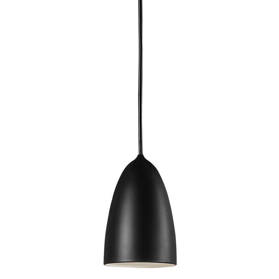 Nordlux Nordic Cool suspension noire Ø10cm GU10, abat-jour métal avec câble textile de 300cm