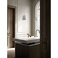 Nordic pendant lamp in metal, white/telegrey, E27 socket max 40W, IP20, 20 cm shade, 25.4 cm height, 300 cm textile cable