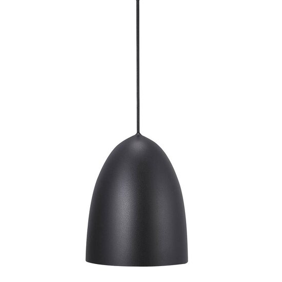 Nordic Pendelleuchte E27 schwarz, Klasse 2 doppelt isoliert, Metall/Kunststoff, Höhe 25,4 cm, Kabel 300 cm, Leuchtmittel nicht enthalten