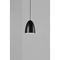 Nordic hanglamp E27 zwart, klasse 2 dubbel geïsoleerd, metaal/kunststof, hoogte 25,4 cm, kabel 300 cm, lichtbron niet inbegrepen