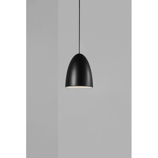 Nordic Pendelleuchte E27 schwarz, Klasse 2 doppelt isoliert, Metall/Kunststoff, Höhe 25,4 cm, Kabel 300 cm, Leuchtmittel nicht enthalten