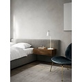 Tafellamp retro stijl, draaibare kap, wit/telegrijs, metaal met kunststof details, GU10 fitting excl. lichtbron, IP20, hoogte 66 cm