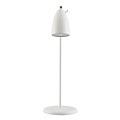 Tischlampe im Retro-Stil, schwenkbar, weiß/telegrau, Metall mit Kunststoffdetails, GU10-Fassung ohne Leuchtmittel, IP20, Höhe 66 cm