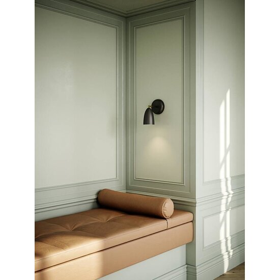 Schwenkbare Wandleuchte im Retro-Stil, schwarzes Metall, GU10-Fassung max. 6W (exkl.), IP20, Kabel 250 cm