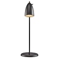 Nordlux retro tafellamp zwart, draaibare kap Ø10cm, hoogte 66cm, GU10-fitting, metaal