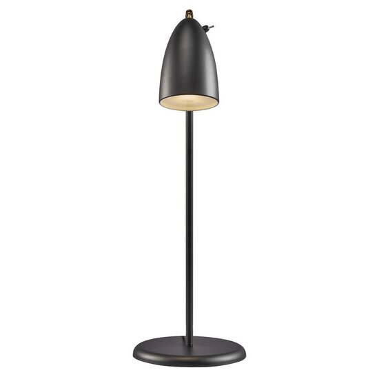 Nordlux retro table lamp black, adjustable shade Ø10cm, height 66cm, GU10 socket, metal