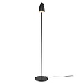 Retro style floor lamp in black metal, rotatable shade, GU10 fitting max 6W, height 140.8 cm, IP20