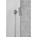 Verstellbare Zylinder-Wandleuchte aus grauem Metall, GU10-Fassung max. 8W, IP20, Höhe 20 cm, Kabel 200 cm