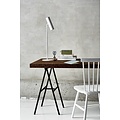 Lámpara de mesa cilíndrica ajustable, metal blanco, GU10 máx. 8W (bombilla no incluida), altura 66 cm, IP20, regulable con bombilla compatible