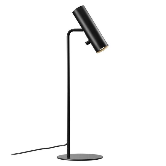 Nordlux slanke tafellamp zwart, verstelbaar en dimbaar, Ø6cm, hoogte 66cm, GU10-fitting