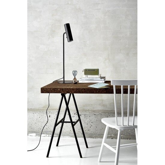 Nordlux slanke tafellamp zwart, verstelbaar en dimbaar, Ø6cm, hoogte 66cm, GU10-fitting