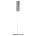 Cylindrical table lamp, adjustable, grey metal, GU10 max. 8W, height 66 cm, IP20, class 2