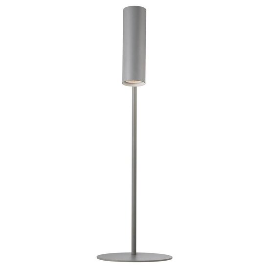 Cylindrical table lamp, adjustable, grey metal, GU10 max. 8W, height 66 cm, IP20, class 2