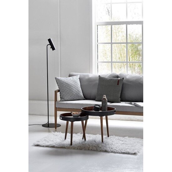 Black metal floor lamp, 141 cm, adjustable arm, GU10 socket max. 8W (bulb excl.), IP20