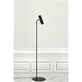 Lampadaire métal noir, 141 cm, bras orientable, douille GU10 max. 8W (ampoule excl.), IP20