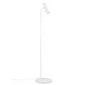 Nordlux lampadaire scandinave blanc, fin et orientable, hauteur 141cm, abat-jour Ø6cm, douille GU10