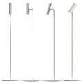 Nordlux lampadaire scandinave blanc, fin et orientable, hauteur 141cm, abat-jour Ø6cm, douille GU10