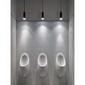Cilindrische plafondlamp in zwart metaal, GU10 fitting max. 8W, verstelbare hanghoogte 300 cm, dimbaar, IP20