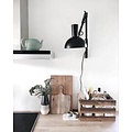Lámpara de mesa, pared y escritorio en metal negro, 52 cm, casquillo E27, regulable con bombilla adecuada, IP20, bombilla no incluida.