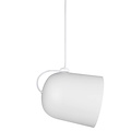 Angle 25 pendant lamp, industrial style, adjustable metal shade white/telegrey, E27 socket max. 60W, 300 cm cable