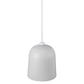 Suspension Angle 25, style industriel, abat-jour métal orientable blanc/télégris, douille E27 max. 60W, câble 300 cm