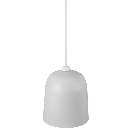 Lámpara colgante Angle 25, estilo industrial, pantalla metálica orientable blanco/telegris, casquillo E27 max. 60W, cable 300 cm