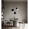 Angle 25 Hängelampe aus schwarzem Metall, schwenkbarer Schirm, E27-Fassung max. 60W, IP20, Höhe 31,5 cm, dimmbar mit kompatibler Lampe