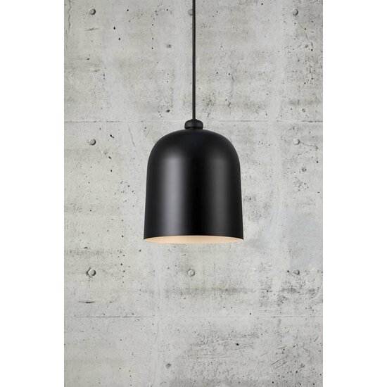 Angle 25 lámpara colgante de metal negro, pantalla orientable, casquillo E27 máx. 60W, IP20, altura 31,5 cm, regulable con bombilla compatible