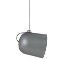 Suspension Angle 25 E27, métal gris avec abat-jour orientable, câble textile gris 300 cm, hauteur 31,5 cm, IP20