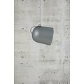 Angle 25 Pendelleuchte E27, graues Metall mit schwenkbarem Schirm, 300 cm graues Textilkabel, Höhe 31,5 cm, IP20