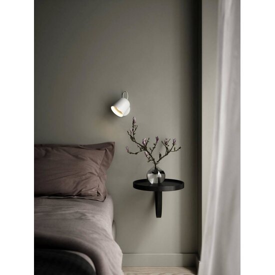 Angle richtbare wandlamp met GU10-fitting, max. 25W (lichtbron niet inbegrepen), metaal, wit/telegrijs, IP20