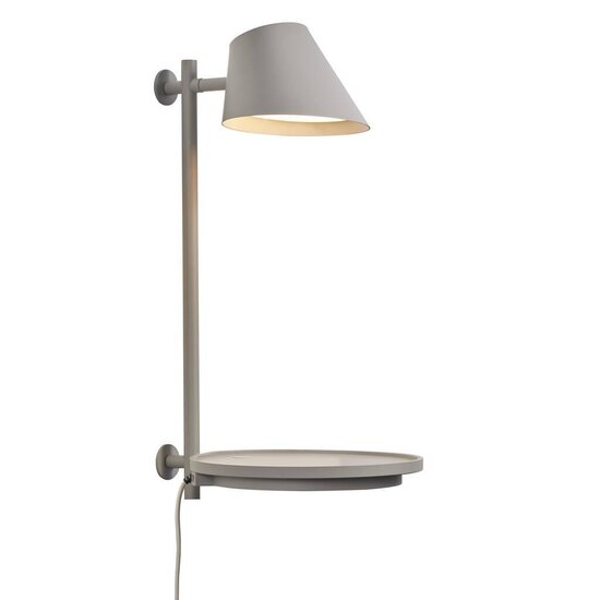 Applique murale grise en aluminium, module LED 14,5W intégré, dimmable, IP20, hauteur 44,5 cm