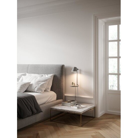 Gray aluminium wall lamp with built-in 14.5W LED module, dimmable, IP20, height 44.5 cm