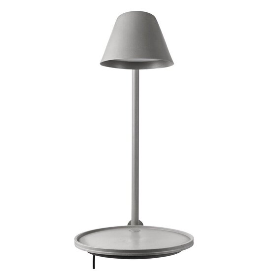 Gray aluminium wall lamp with built-in 14.5W LED module, dimmable, IP20, height 44.5 cm