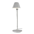 Table lamp gray, metal and aluminium, E27 socket max 40W, height 53.1 cm, shade 15 cm, IP20, cable 250 cm