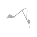 Stay wall lamp by Nordlux, adjustable arm, grey metal with aluminium, E27 socket max. 60W, IP20, height 54.5 cm